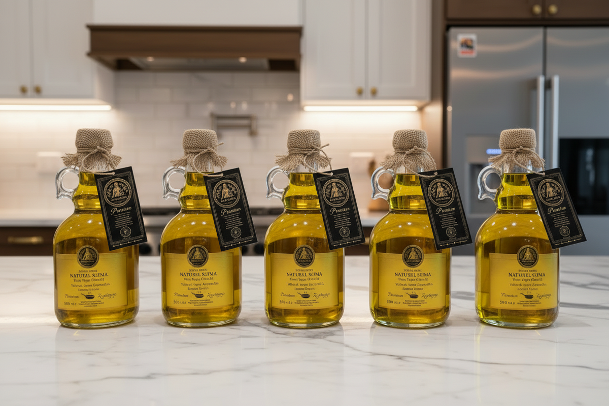 Zeyrazade Premium Extra Virgin Olive Oil Set – 5-Pack Bundle for High-Heat Resistant