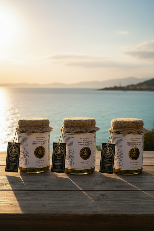 Zeyrazade Green Cracked Table Olives (Fermented)-Trio Pack