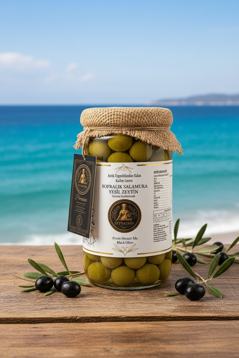 Zeyrazade Green Slit Table Olives (Fermented)-5 Pack Bundle