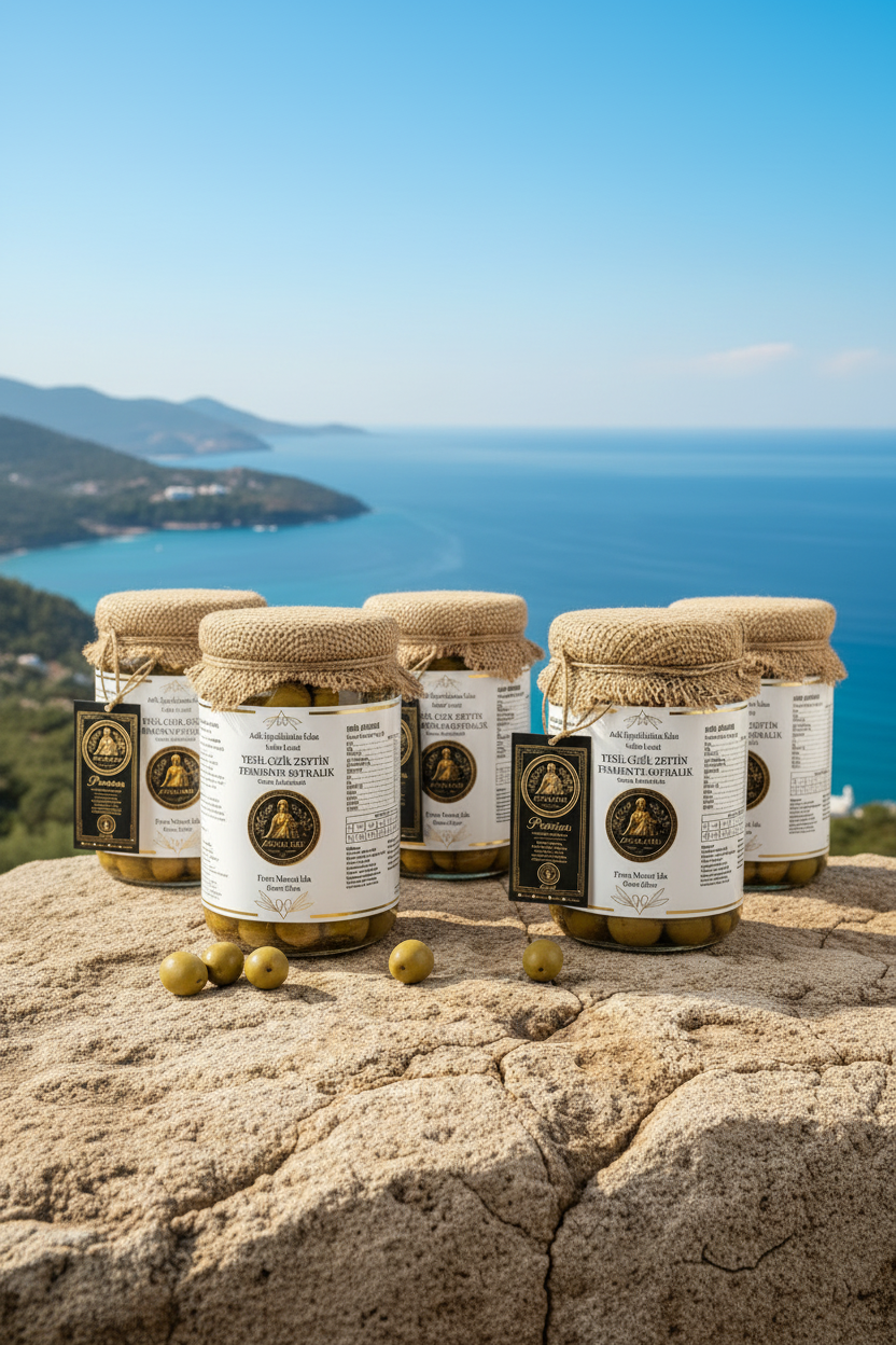 Zeyrazade Green Slit Table Olives (Fermented)-5 Pack Bundle