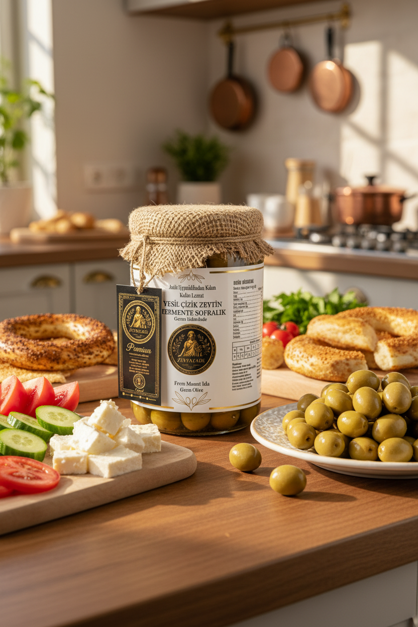 Zeyrazade Green Slit Table Olives (Fermented)-5 Pack Bundle