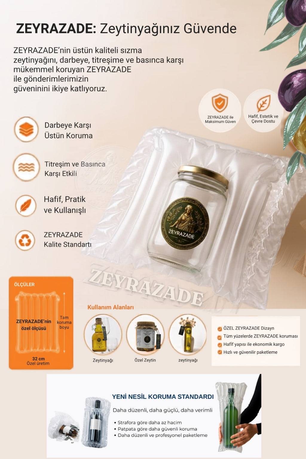 Zeyrazade Green Cracked Table Olives (Fermented)